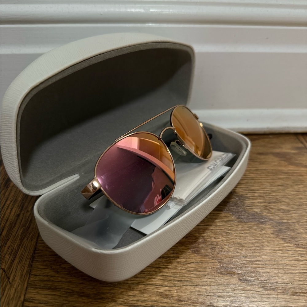Michael Kors Aviator Sunglasses & Case with Pink and Orange Lenses